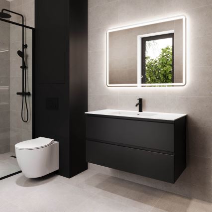 Mobile da bagno con lavabo HELSINKI 120 cm nero