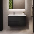 Mobile da bagno con lavabo HELSINKI 95 cm lato sinistro/nero