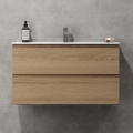 Mobile da bagno con lavabo HENRY 91 cm in rovere