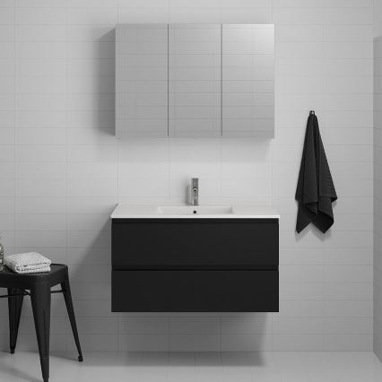 Mobile da bagno con lavabo HENRY 91 cm nero