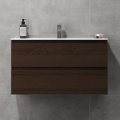 Mobile da bagno con lavabo HENRY 91 cm, noce