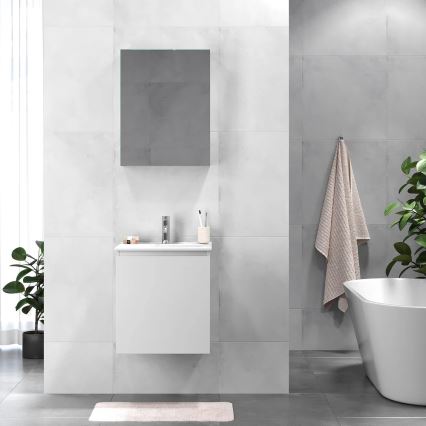 Mobile da bagno con lavabo KENWOOD 51x55x41 cm bianco