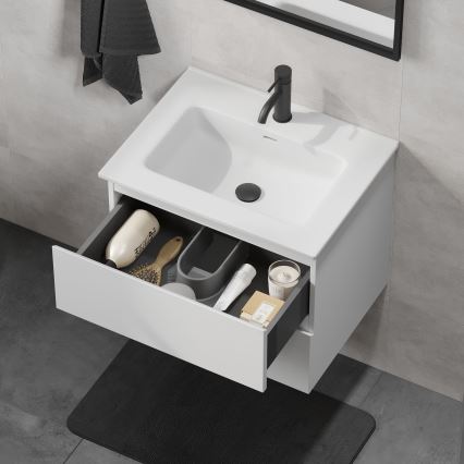 Mobile da bagno con lavabo KENWOOD 61 cm bianco