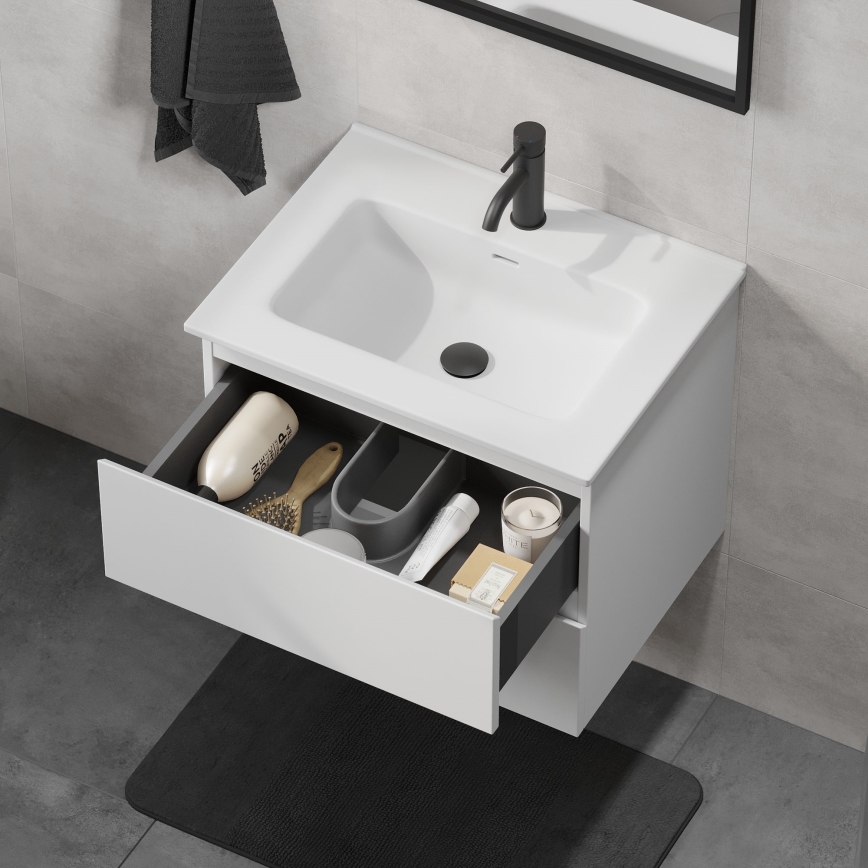 Mobile da bagno con lavabo KENWOOD 61 cm bianco