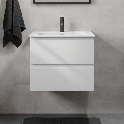 Mobile da bagno con lavabo KENWOOD 61 cm bianco