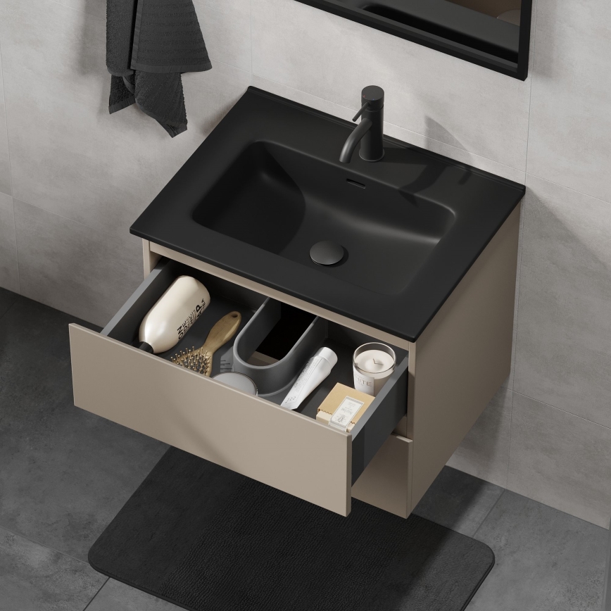 Mobile da bagno con lavabo KENWOOD 61x52x45 cm marakesh/nero