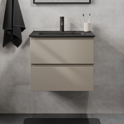 Mobile da bagno con lavabo KENWOOD 61x52x45 cm marakesh/nero