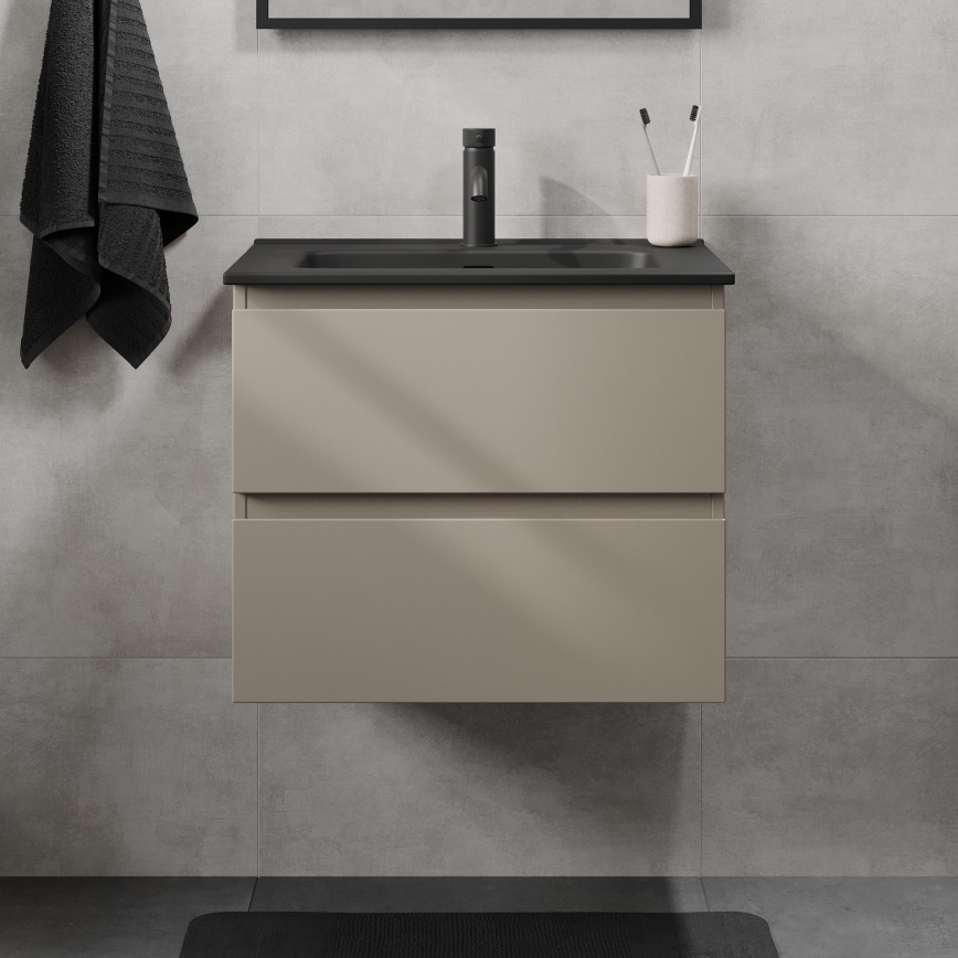 Mobile da bagno con lavabo KENWOOD 61x52x45 cm marakesh/nero