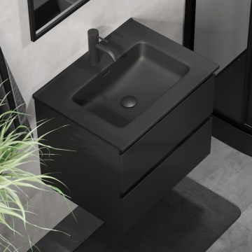 Mobile da bagno con lavabo KENWOOD 61x52x45 cm nero