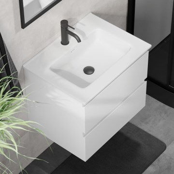 Mobile da bagno con lavabo KENWOOD 61x52x47 cm, bianco
