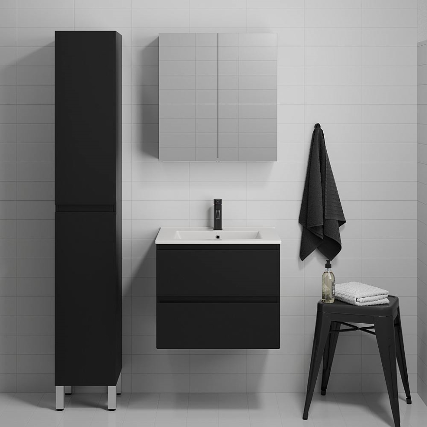 Mobile da bagno con lavabo KENWOOD 61x52x47 cm nero