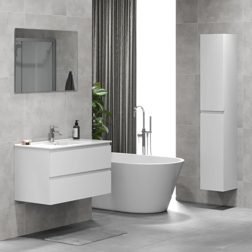 Mobile da bagno con lavabo KENWOOD 91 cm bianco