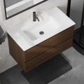 Mobile da bagno con lavabo KENWOOD 91 cm noce/bianco