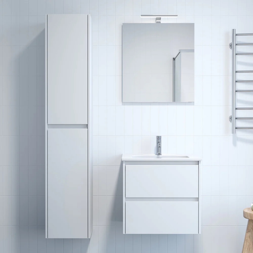 Mobile da bagno con lavabo LYKE 60 cm, bianco