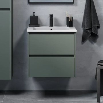 Mobile da bagno con lavabo LYKE 60 cm, verde