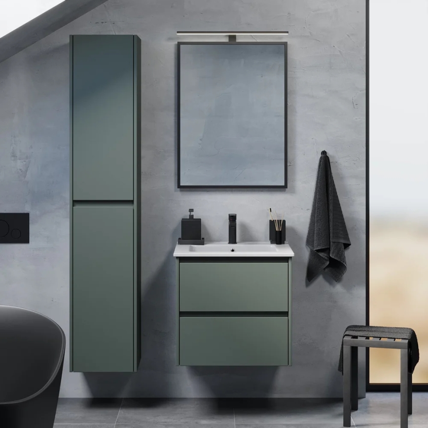Mobile da bagno con lavabo LYKE 60 cm, verde