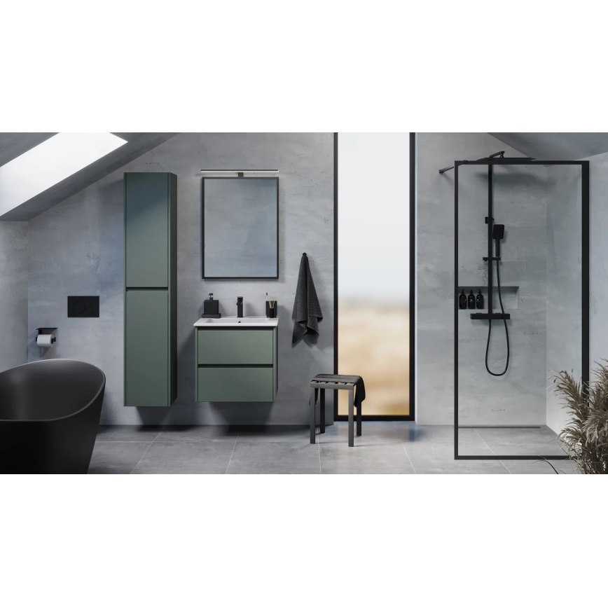 Mobile da bagno con lavabo LYKE 60 cm, verde
