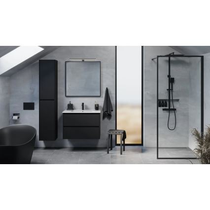 Mobile da bagno con lavabo LYKE 80 cm, nero