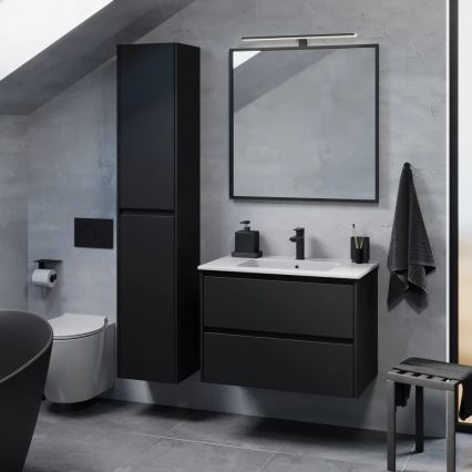 Mobile da bagno con lavabo LYKE 80 cm, nero