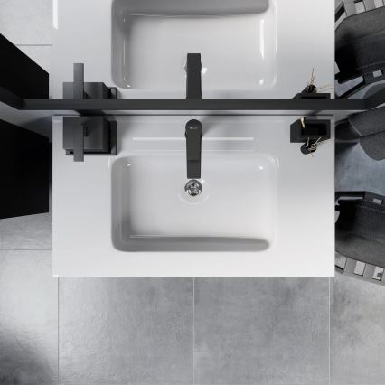 Mobile da bagno con lavabo LYKE 80 cm, nero