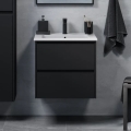 Mobile da bagno con lavabo MOLDE 60 cm nero