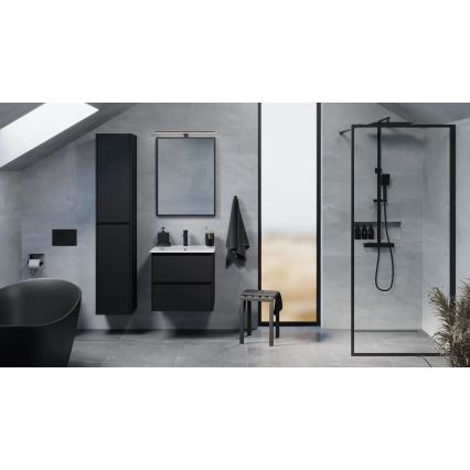 Mobile da bagno con lavabo MOLDE 60 cm nero