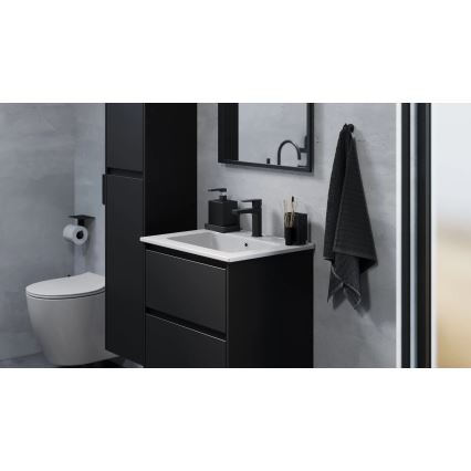Mobile da bagno con lavabo MOLDE 60 cm nero