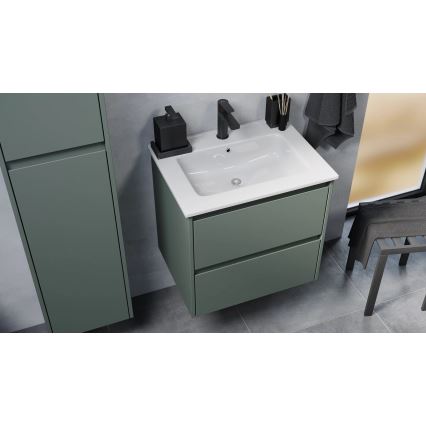 Mobile da bagno con lavabo MOLDE 60 cm, verde