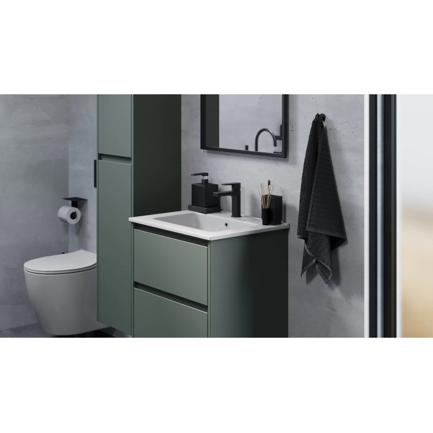 Mobile da bagno con lavabo MOLDE 60 cm, verde