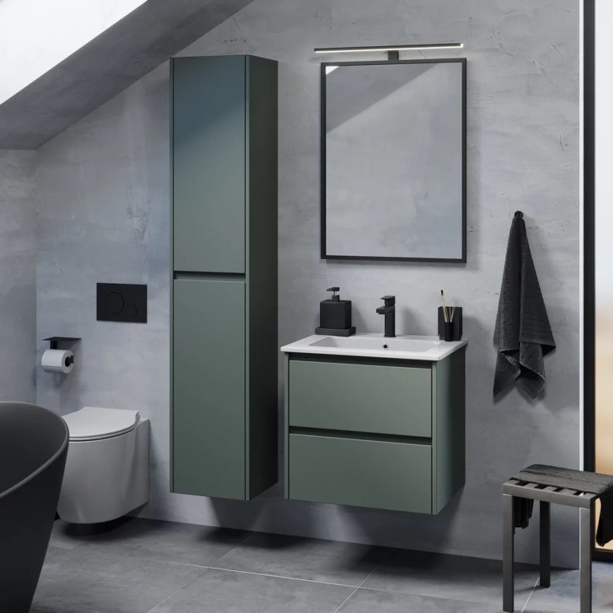 Mobile da bagno con lavabo MOLDE 60x55x46 cm, verde