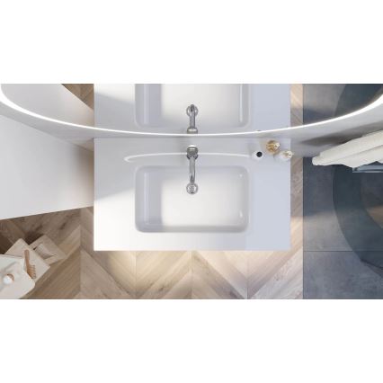 Mobile da bagno con lavabo MOLDE 80 cm, bianco