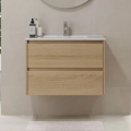 Mobile da bagno con lavabo MOLDE 80 cm, finitura rovere