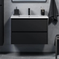 Mobile da bagno con lavabo MOLDE 80 cm nero