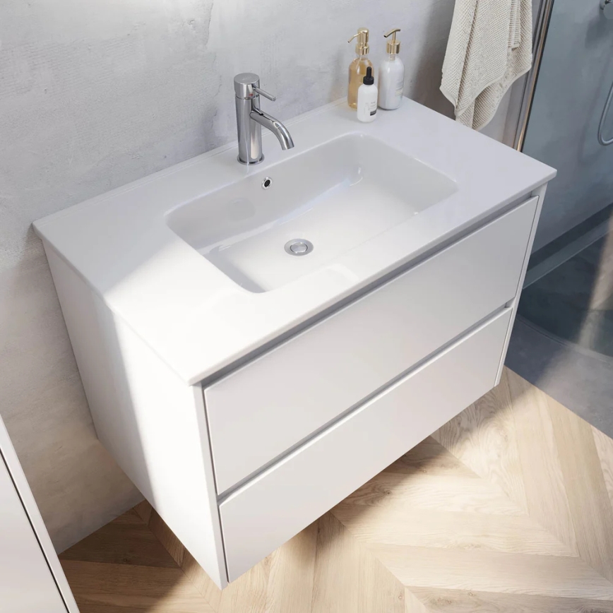Mobile da bagno con lavabo MOLDE 80x55x46 cm bianco