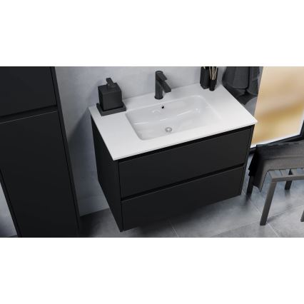 Mobile da bagno con lavabo MOLDE 80x55x46 cm, nero
