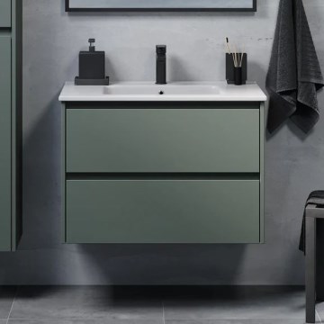 Mobile da bagno con lavabo MOLDE 80x55x46 cm, verde