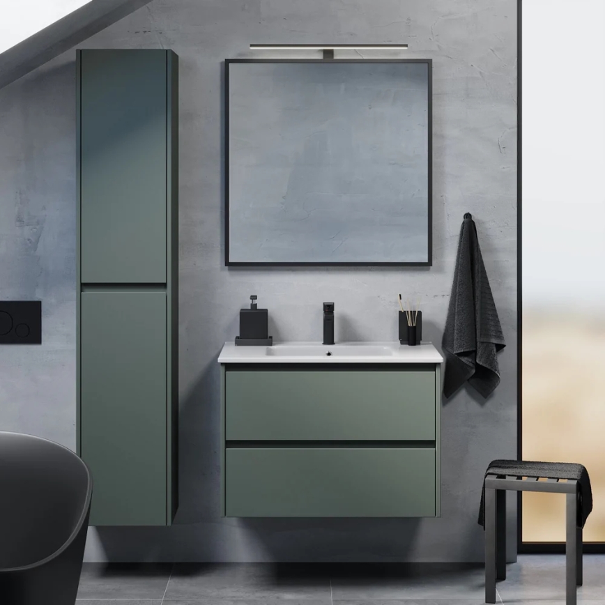Mobile da bagno con lavabo MOLDE 80x55x46 cm, verde