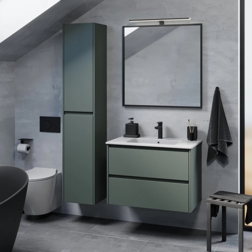 Mobile da bagno con lavabo MOLDE 80x55x46 cm, verde