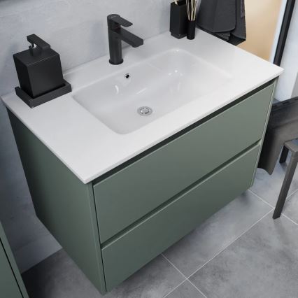 Mobile da bagno con lavabo MOLDE 80x55x46 cm, verde