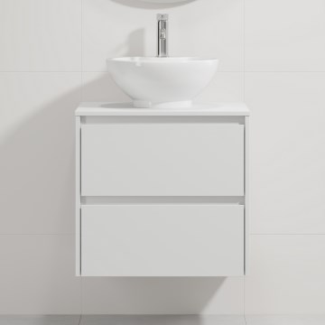 Mobile da bagno con lavabo TRONDHEIM/DRAMMEN 60x57x46 cm bianco