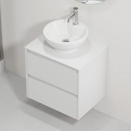 Mobile da bagno con lavabo TRONDHEIM/DRAMMEN 60x57x46 cm bianco