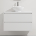 Mobile da bagno con lavabo TRONDHEIM/DRAMMEN 90x57x46 cm bianco
