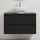 Mobile da bagno con lavabo TRONDHEIM/DRAMMEN 90x57x46 cm nero/bianco
