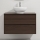 Mobile da bagno con lavabo TRONDHEIM/DRAMMEN 90x57x46 cm noce/bianco