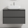 Mobile da bagno con lavabo TRONDHEIM/KRISTIANSAND 90x57x46 cm antracite/bianco