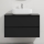 Mobile da bagno con lavabo TRONDHEIM/KRISTIANSAND 90x57x46 cm nero/bianco