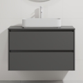 Mobile da bagno con lavabo TRONDHEIM/LJORDAL 90x57x46 cm antracite/bianco