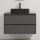 Mobile da bagno con lavabo TRONDHEIM/LJORDAL 90x57x46 cm antracite/nero
