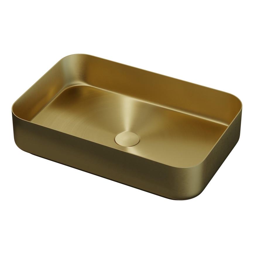 Mobile da bagno con lavabo TRONDHEIM/LJORDAL 90x57x46 cm antracite/ottone