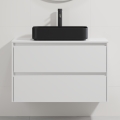 Mobile da bagno con lavabo TRONDHEIM/LJORDAL 90x57x46 cm bianco/nero